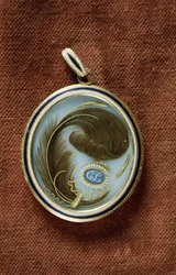Enamelled Locket Containing a Lock of Hair with the Initials C. L.